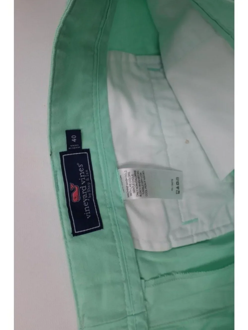 Vineyard Vines Mens 40 Flat Front Cotton Club Golfing Golf Chino Shorts Green